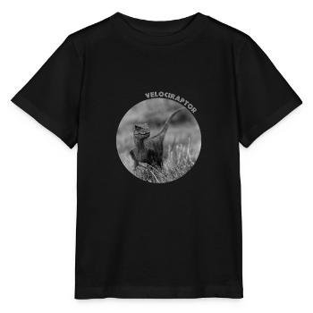 Velociraptor - Stanley/Stella Kinder T-Shirt MINI CREATOR  - Schwarz - Vorne - Mikhail (115cm)