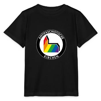 Antifaschistische Kirchen - Stanley/Stella Kinder T-Shirt MINI CREATOR  - Schwarz - Vorne - Mikhail (115cm)