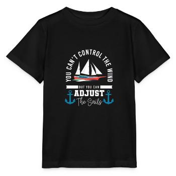 Sailing Sailor Sailing Waves - Stanley/Stella MINI CREATOR Kids’ T-Shirt - black - Front - Mikhail (115cm)