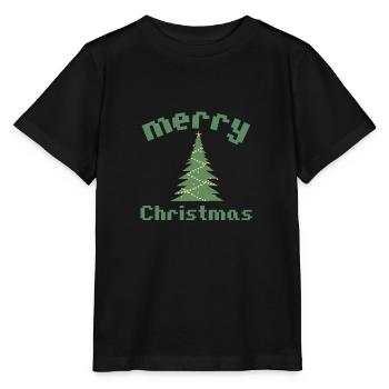 Merry christmas - Stanley/Stella Kinder T-Shirt MINI CREATOR  - Schwarz - Vorne - Mikhail (115cm)
