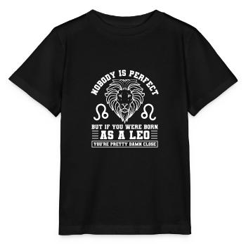 Signe du zodiaque Lion Zodiaque Bonheur - T-shirt bio MINI CREATOR Stanley/Stella Enfant - noir - Devant - Mikhail (115cm)