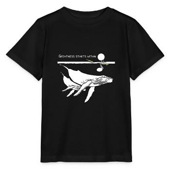 Cooler Buckelwal Surfer Street Art Design Einfach - Stanley/Stella Kinder T-Shirt MINI CREATOR  - Schwarz - Vorne - Mikhail (115cm)