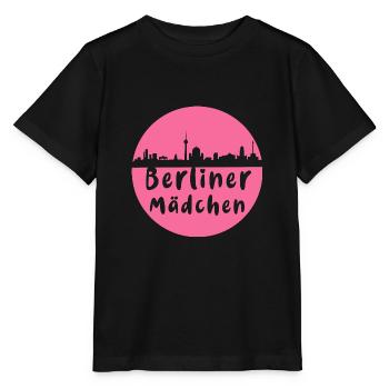 berlin, skyline, kreis, scherenschnitt,berlinerin - Stanley/Stella Kinder T-Shirt MINI CREATOR  - Schwarz - Vorne - Mikhail (115cm)