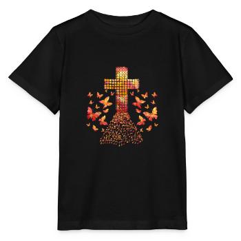 Jésus-Christ de Nazareth Foi Bible Jésus - T-shirt bio MINI CREATOR Stanley/Stella Enfant - noir - Devant - Mikhail (115cm)