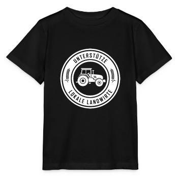 Lokale Landwirt Unterstützung - Stanley/Stella Kinder T-Shirt MINI CREATOR  - Schwarz - Vorne - Mikhail (115cm)