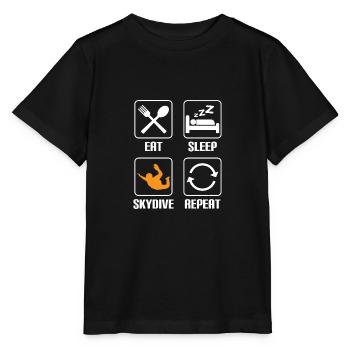 Parachute Parasailing Skydiver Air Sport - Stanley/Stella MINI CREATOR Kids’ T-Shirt - black - Front - Mikhail (115cm)