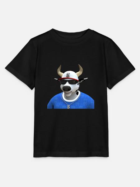 Nftees Bullen - Stanley/Stella Kinder T-Shirt MINI CREATOR - Schwarz