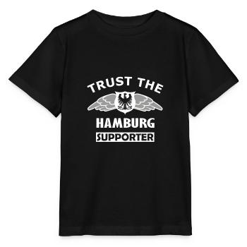 Trust the Hamburger - Stanley/Stella MINI CREATOR Kids’ T-Shirt - black - Front - Mikhail (115cm)