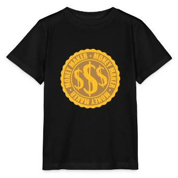 Geld Stempel Money Maker - Stanley/Stella Kinder T-Shirt MINI CREATOR  - Schwarz - Vorne - Mikhail (115cm)