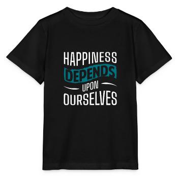 Cloverleaf Joy Love Optimism - Stanley/Stella MINI CREATOR Kids’ T-Shirt - black - Front - Mikhail (115cm)