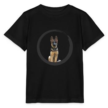 Berger allemand - T-shirt bio MINI CREATOR Stanley/Stella Enfant - noir - Devant - Mikhail (115cm)