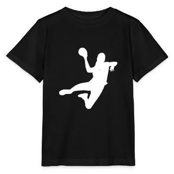 Handballerin Handballspielerin Sprungwurf Block - Stanley/Stella Kinder T-Shirt MINI CREATOR  - Schwarz - Vorne - Mikhail (115cm)