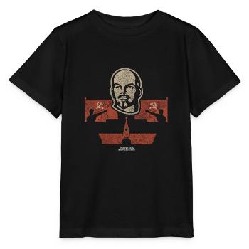 Lenin T Shirt 1. Mai Oktoberrevolution Kreml - Stanley/Stella Kinder T-Shirt MINI CREATOR  - Schwarz - Vorne - Mikhail (115cm)