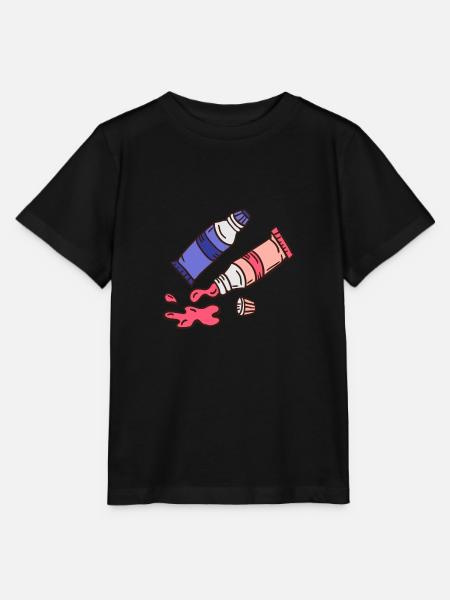 Colorants Tube Taches Encre Coloration - T-shirt bio MINI CREATOR Stanley/Stella Enfant - noir