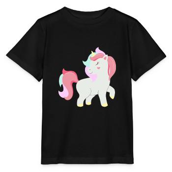 Unicorn - unicorn - Stanley/Stella MINI CREATOR Kids’ T-Shirt - black - Front - Mikhail (115cm)