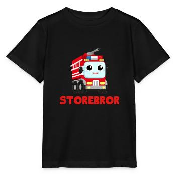 Camion d’incendie de pompier de service d’incendie de service d’incendie de cadeau de grand frère - T-shirt bio MINI CREATOR Stanley/Stella Enfant - noir - Devant - Mikhail (115cm)