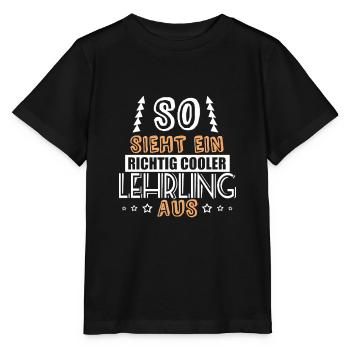 so sieht ein richtig cooler Lehrling aus - Stanley/Stella Kinder T-Shirt MINI CREATOR  - Schwarz - Vorne - Mikhail (115cm)