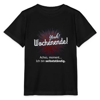 selbstständig - Stanley/Stella Kinder T-Shirt MINI CREATOR  - Schwarz - Vorne - Mikhail (115cm)