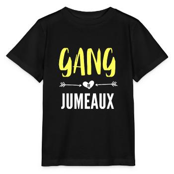gang de jumeaux - T-shirt bio MINI CREATOR Stanley/Stella Enfant - noir - Devant - Mikhail (115cm)