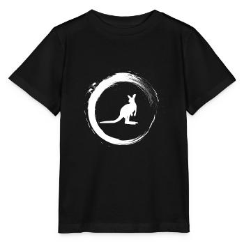 Kangaroo white - Stanley/Stella Kinder T-Shirt MINI CREATOR  - Schwarz - Vorne - Mikhail (115cm)