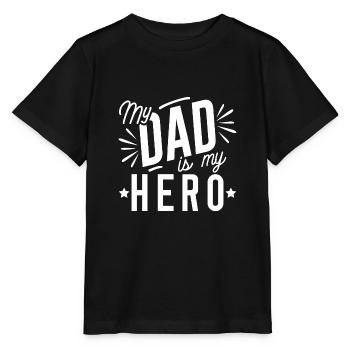 Mein Vater ist mein Held - Stanley/Stella Kinder T-Shirt MINI CREATOR  - Schwarz - Vorne - Mikhail (115cm)