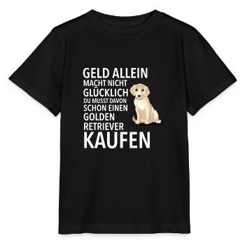 Golden Retriever Glücklich - Golden Retriever - Stanley/Stella Kinder T-Shirt MINI CREATOR  - Schwarz - Vorne - Mikhail (115cm)