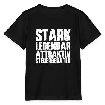 STARK LEGENDÄR ATTRAKTIV STEUERBERATER - Stanley/Stella Kinder T-Shirt MINI CREATOR  - Schwarz - Vorne - Mikhail (115cm)