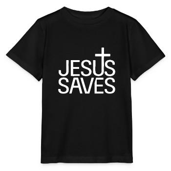 Jésus sauve - Jésus sauve - T-shirt bio MINI CREATOR Stanley/Stella Enfant - noir - Devant - Mikhail (115cm)