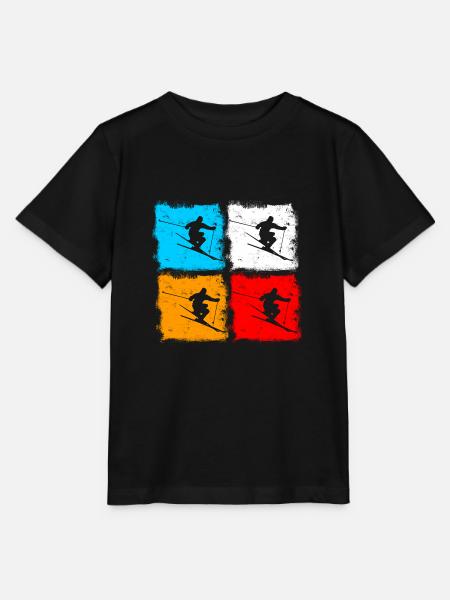 Ski cooles sylisches ausgefallenes - Stanley/Stella Kinder T-Shirt MINI CREATOR  - Schwarz