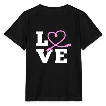 LOVE Jump rope - Stanley/Stella MINI CREATOR Kids’ T-Shirt - black - Front - Mikhail (115cm)