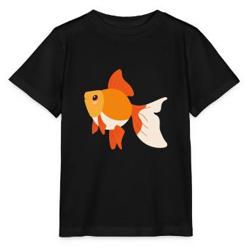 Poisson rouge - T-shirt bio MINI CREATOR Stanley/Stella Enfant - noir - Devant - Mikhail (115cm)