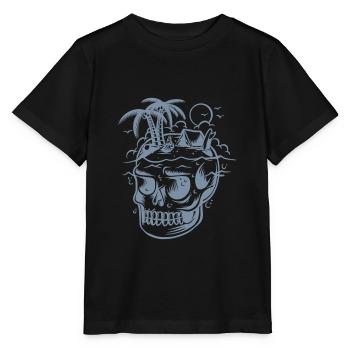 Skull surf - Stanley/Stella Kinder T-Shirt MINI CREATOR  - Schwarz - Vorne - Mikhail (115cm)