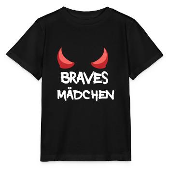 braves liebes mädchen kleiner teufel devil - Stanley/Stella Kinder T-Shirt MINI CREATOR  - Schwarz - Vorne - Mikhail (115cm)