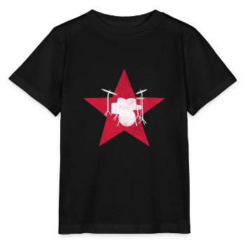 Schlagzeuger Schlagzeug - Stanley/Stella Kinder T-Shirt MINI CREATOR  - Schwarz - Vorne - Mikhail (115cm)