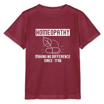 Homöopathie macht keinen Unterschied - Stanley/Stella Kinder T-Shirt MINI CREATOR  - Burgunderrot - Vorne - Kain (125cm)