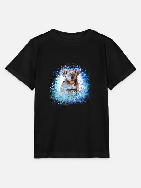koala ,blau,graffiti,malerei,koala bär - Stanley/Stella Kinder T-Shirt MINI CREATOR  - Schwarz