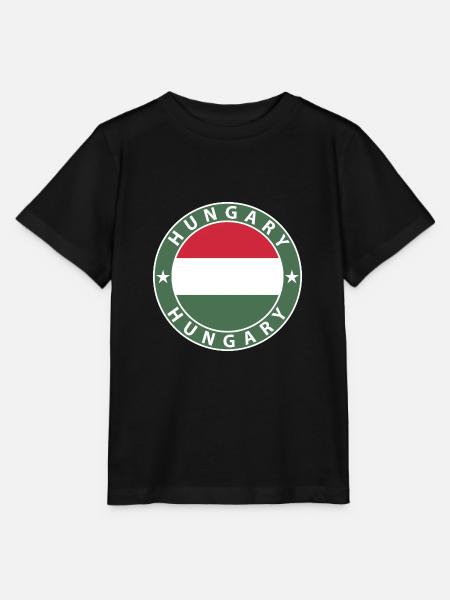 Ungarn - Stanley/Stella Kinder T-Shirt MINI CREATOR  - Schwarz