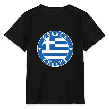 Griechenland - Stanley/Stella Kinder T-Shirt MINI CREATOR  - Schwarz - Vorne - Mikhail (115cm)