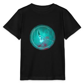 Windsurf wave - Stanley/Stella Kinder T-Shirt MINI CREATOR  - Schwarz - Vorne - Mikhail (115cm)