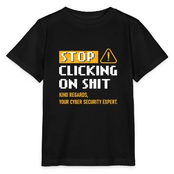 Expert en cybersécurité Expert en cybersécurité - T-shirt bio MINI CREATOR Stanley/Stella Enfant - noir - Devant - Mikhail (115cm)
