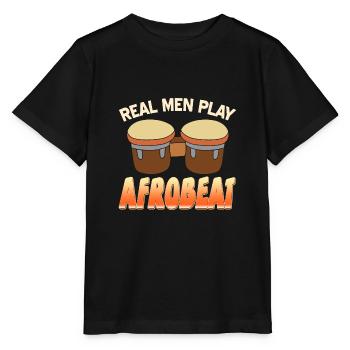 Les vrais hommes jouent à l’afrobeat Awesome Afrobeat T-Shirt - T-shirt bio MINI CREATOR Stanley/Stella Enfant - noir - Devant - Mikhail (115cm)