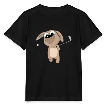 Puppy Golf Swing - Stanley/Stella MINI CREATOR Kids’ T-Shirt - black - Front - Mikhail (115cm)