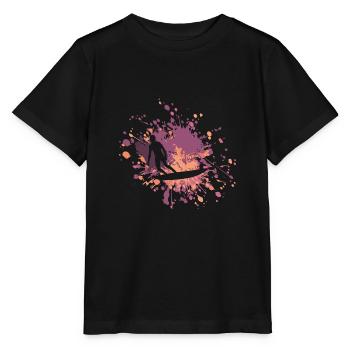 Surfeur Profiter Color Splash - T-shirt bio MINI CREATOR Stanley/Stella Enfant - noir - Devant - Mikhail (115cm)