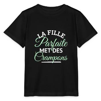 Cadeau footballeuse La fille parfaite crampons - T-shirt bio MINI CREATOR Stanley/Stella Enfant - noir - Devant - Mikhail (115cm)