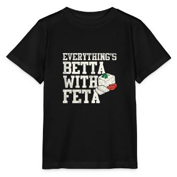 Alles ist Betta mit Feta - Stanley/Stella Kinder T-Shirt MINI CREATOR  - Schwarz - Vorne - Mikhail (115cm)