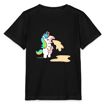 Unicorn spits - Stanley/Stella MINI CREATOR Kids’ T-Shirt - black - Front - Mikhail (115cm)