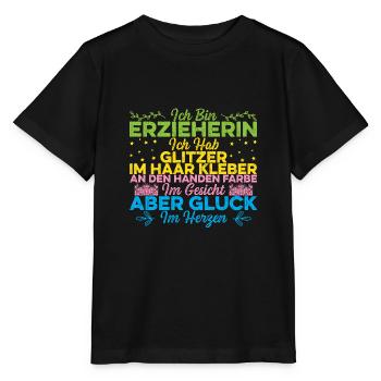 Ich bin Erzieherin im Kindergarten - Stanley/Stella Kinder T-Shirt MINI CREATOR  - Schwarz - Vorne - Mikhail (115cm)
