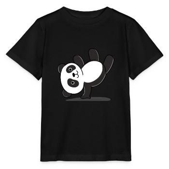 Panda Handstand - Stanley/Stella MINI CREATOR Kids’ T-Shirt - black - Front - Mikhail (115cm)