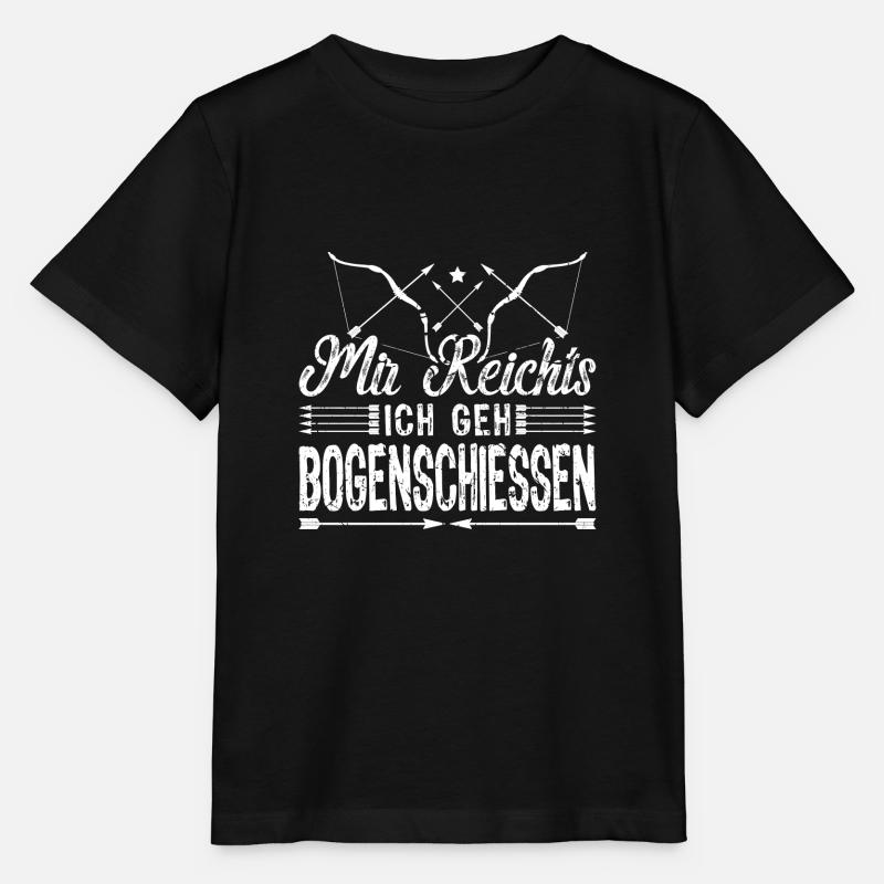 Pfeil Bogen Bogenschütze Ich Geh Bogenschießen - Stanley/Stella Kinder T-Shirt MINI CREATOR  - Schwarz