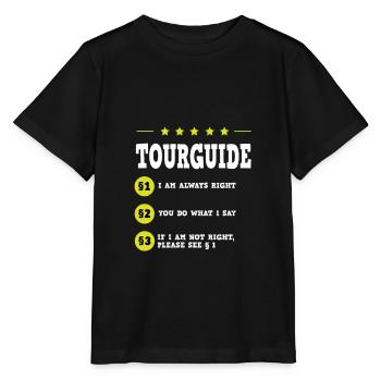 Un guide touristique dit une blague - T-shirt bio MINI CREATOR Stanley/Stella Enfant - noir - Devant - Mikhail (115cm)